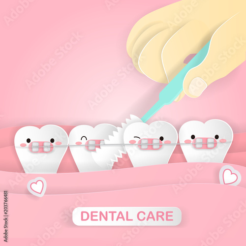 cute cartoon tooth