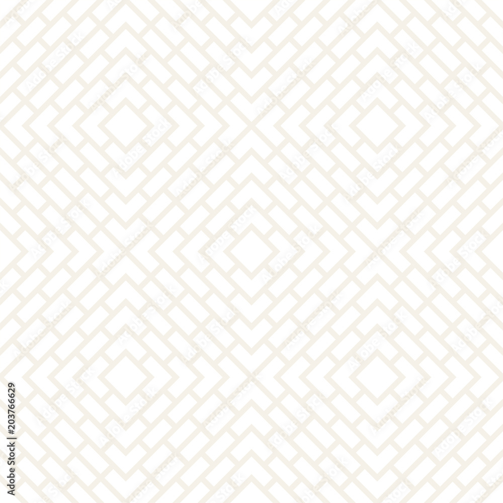 Vector seamless subtle lines mosaic pattern. Modern stylish abstract texture. Repeating geometric tiles