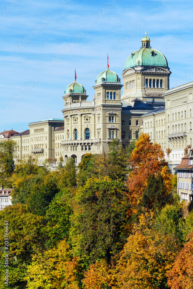 The Federal Palace (1902) or Parliament Building,  Bern, Switzerland