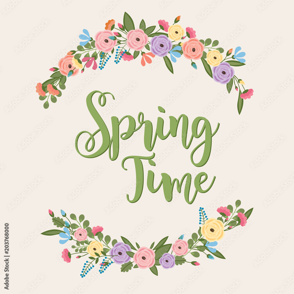 Spring Time - floral illustration - vector eps10