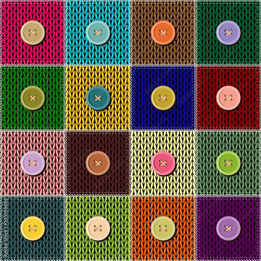 patchwok knitted background with different patterns patchwok knitted background with different patterns
