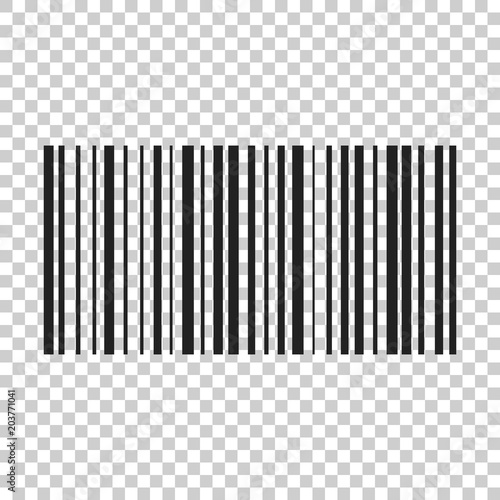 Barcode product distribution icon. Vector illustration on isolated transparent  background. Business concept barcode pictogram. Stock Vector | Adobe Stock