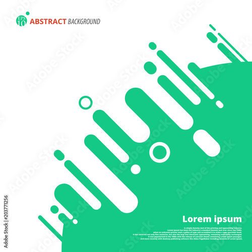 Abstract of plain tone of green color background with shapes of circle. Illustration vector eps10