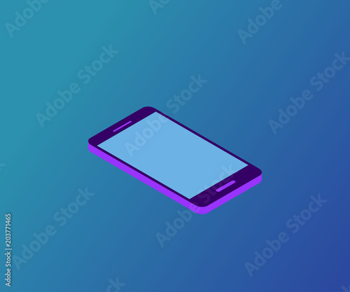 smartphone, 3D Isometric