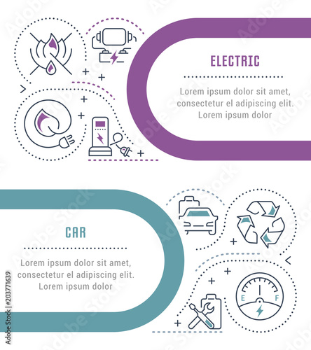 Website Banner and Landing Page of Electric Car.