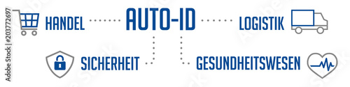 Auto-ID Infografik Bereiche Blau