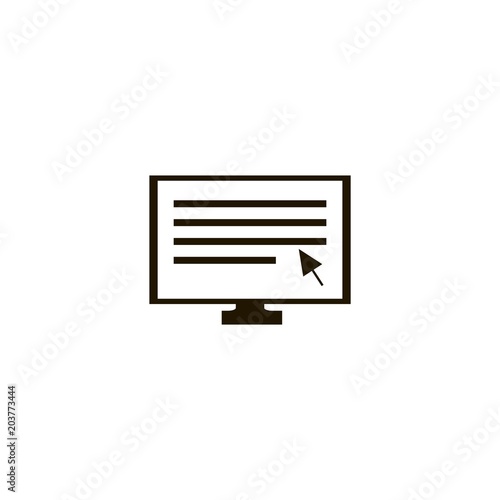 computer and cursor icon. flat design