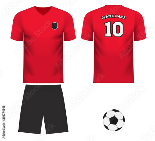 South Korea national soccer team shirt in generic country colors for fan apparel.