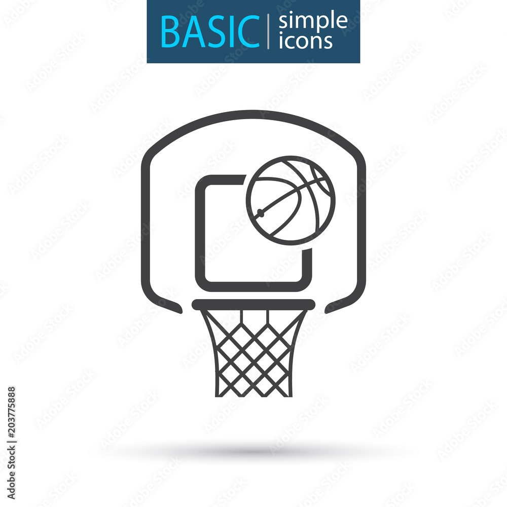 Sport equipment simple basketball icon Sport equipment simple basketball icon