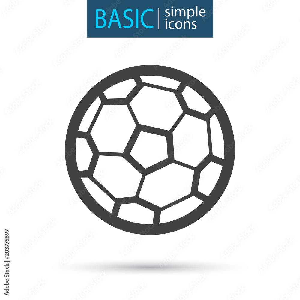 Sport equipment simple football icon Sport equipment simple football icon