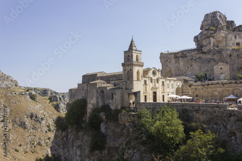 st.Peter Caveoso church on Matera rocky ravine, Italy © greta gabaglio