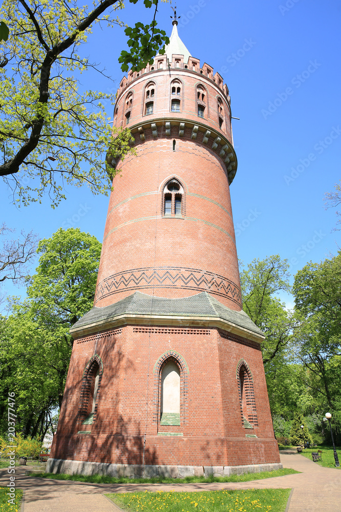 Historic pressure tower in Stargard Szczecinski, Pomerania, Poland