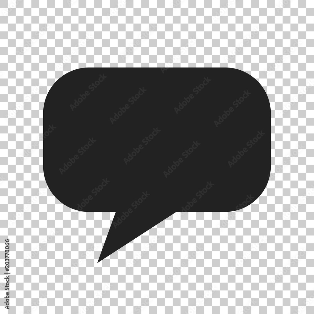 Blank empty speech bubble vector icon in flat style. Dialogue box on isolated transparent background. Speech message business concept. Blank empty speech bubble vector icon in flat style. Dialogue box on isolated transparent background. Speech message business concept.