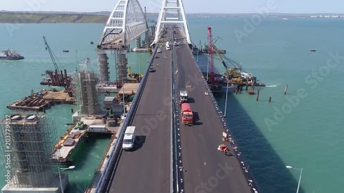 Construction of the Crimea Bridge on April 26, 2018