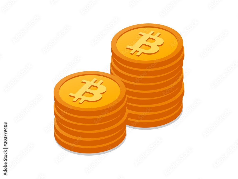 Bitcoin Coin Mining Vector Icons Bitcoin Coin Mining Vector Icons