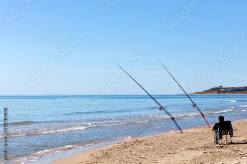 fishing in a calm day