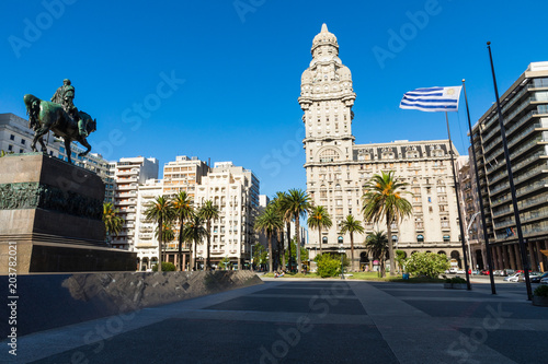 Palacio Salvo in the center of the city of Montevideo, Uruguay.