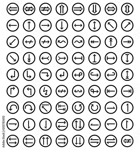 Arrows vector icon set
