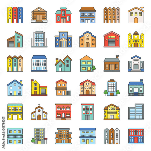 building construction vector filled outline icon set 2/3