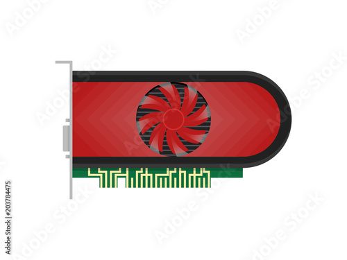 Computer Video Card Icon Vector