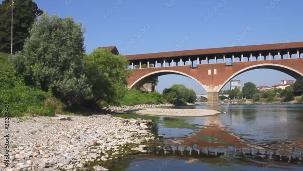 Pavia, Ponte Coperto, Lombardia, Italia,Europa, Bridge in Pavia, Italy, Europe Pavia, Ponte Coperto, Lombardia, Italia,Europa, Bridge in Pavia, Italy, Europe