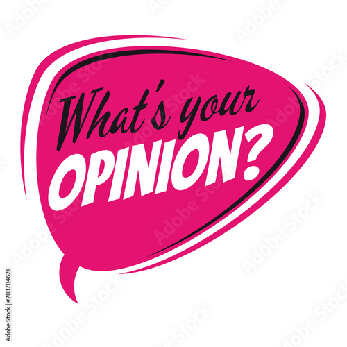 what's your opinion retro speech balloon
