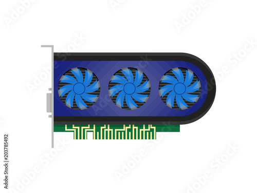 Computer Video Card Icon Vector