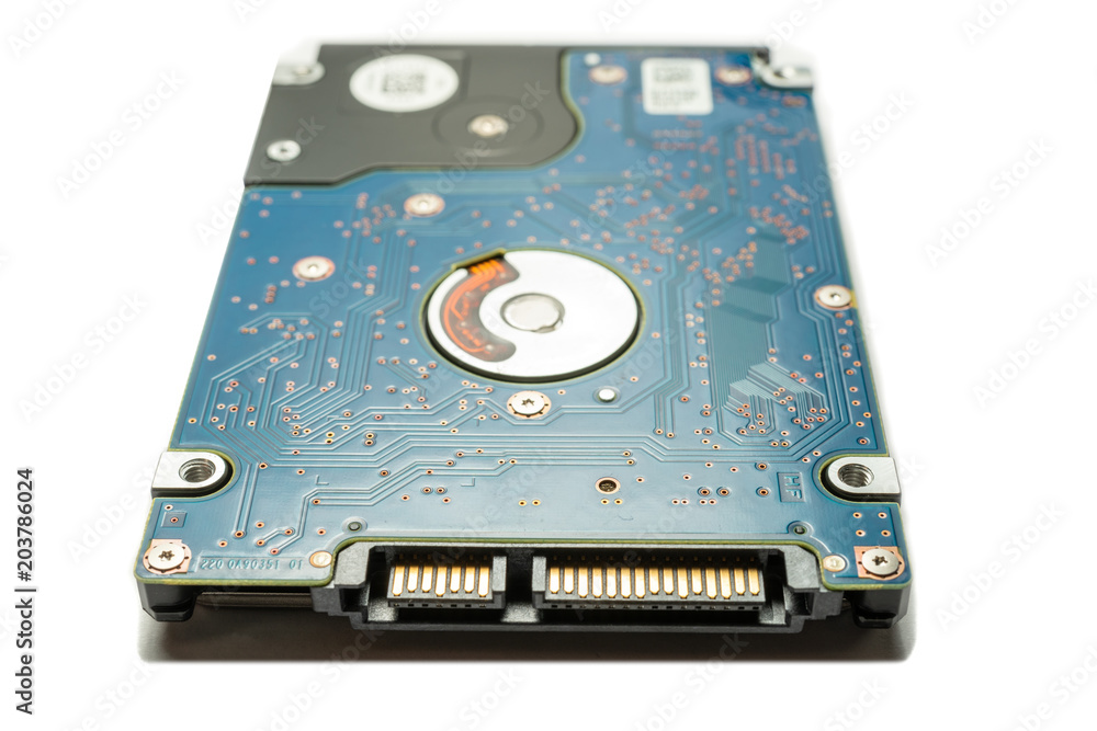 Circuit of Internal Harddisk of Laptop on white background Circuit of Internal Harddisk of Laptop on white background