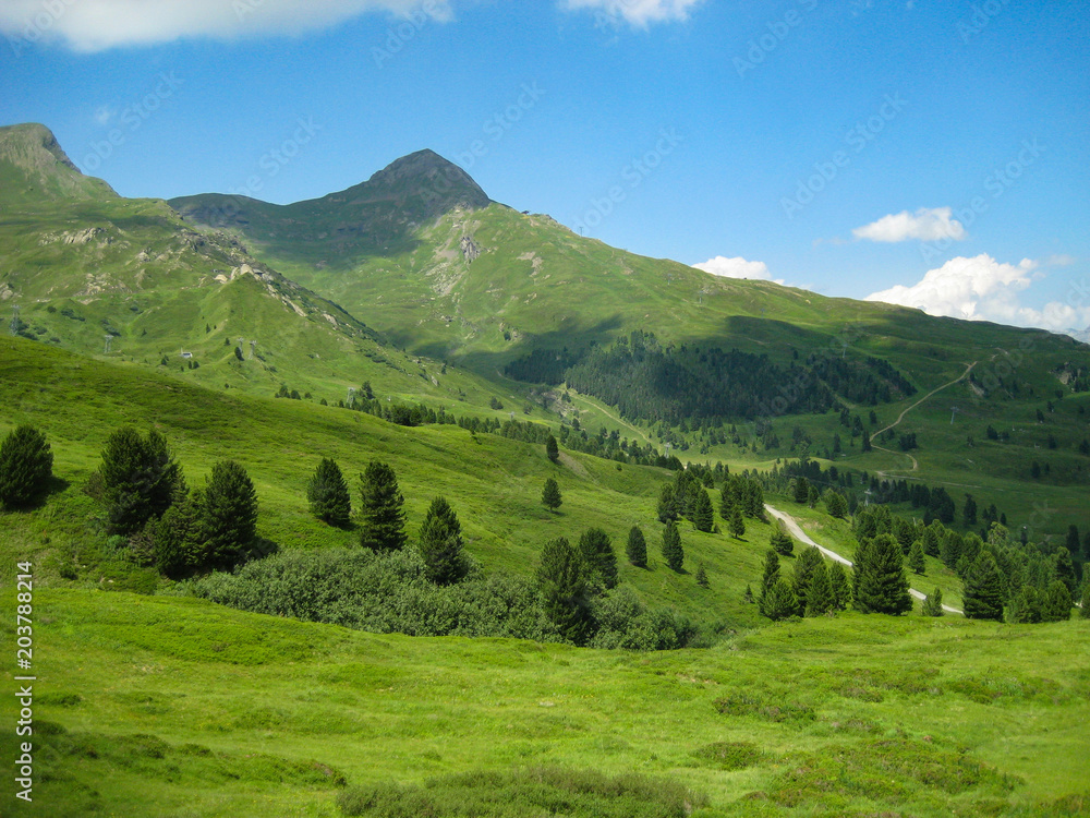 ユングフラウヨッホ行き登山列車からの風景