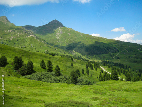 ユングフラウヨッホ行き登山列車からの風景