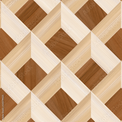 abstract home decorative wooden wall and floor design background  3D shape wooden background