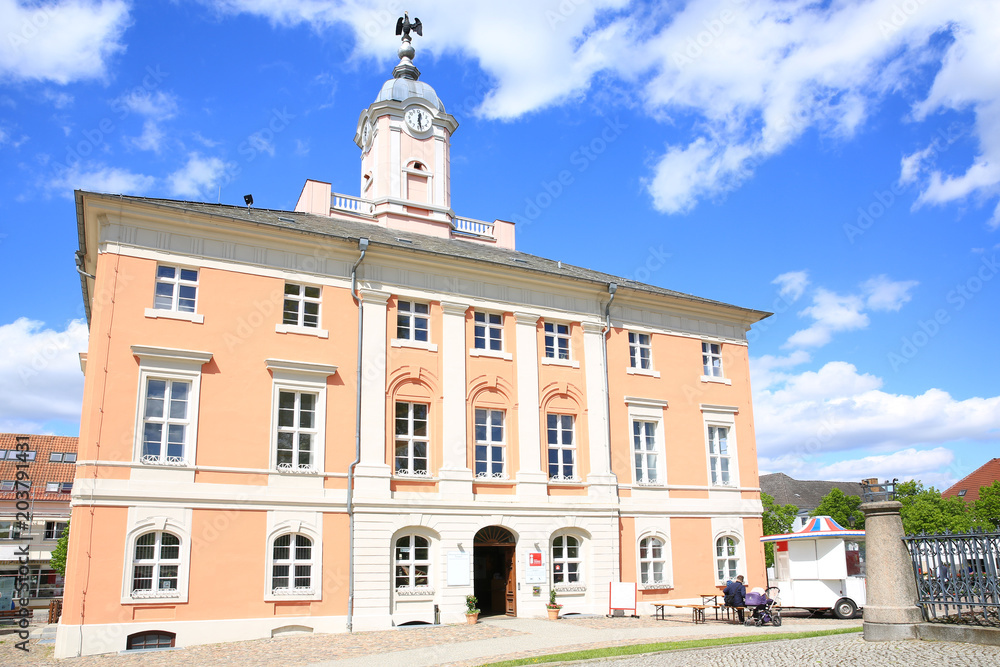 The historic town hall in Templin, Brandenburg, Germany