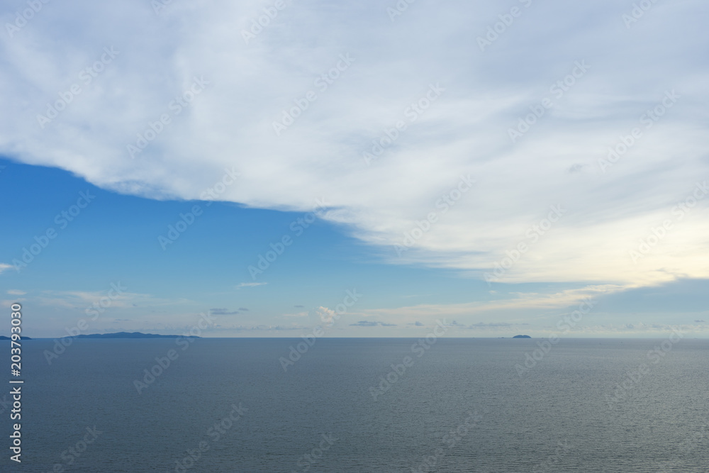 Clouds and blue sky over the sea