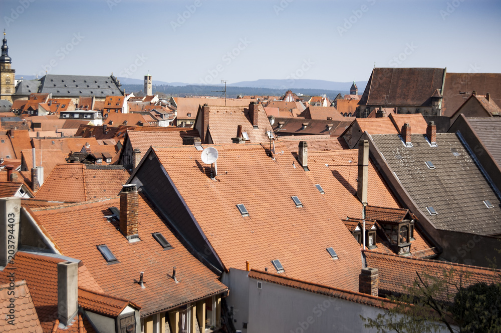 Red roofs of old German towns