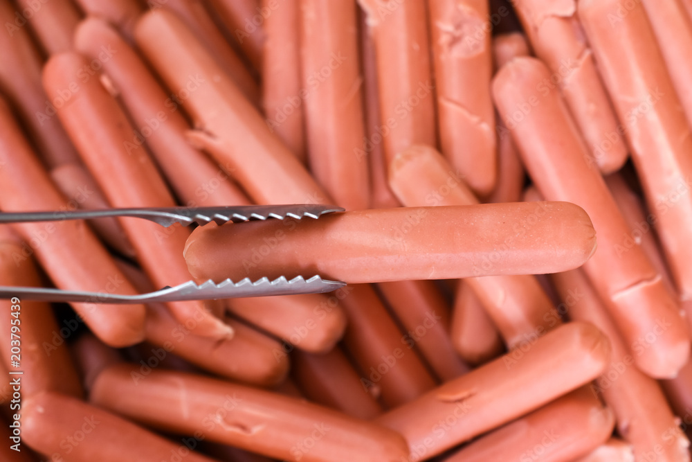 A lot of steam sausage ready to eat A lot of steam sausage ready to eat