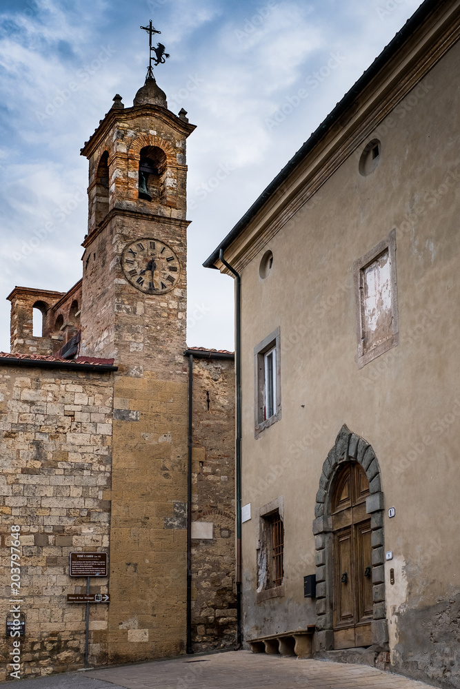 Bibbona in the Val di Cecina, Livorno, Tuscany, Italy - the parish church of Sant'Ilario