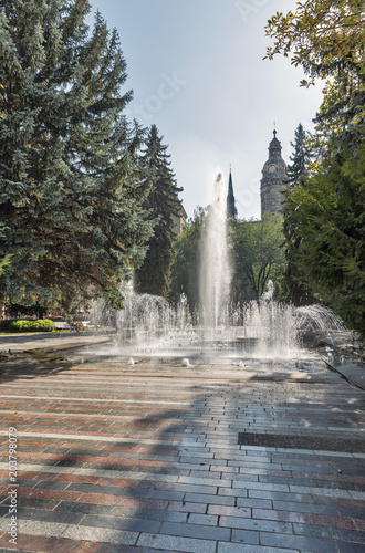 The Singing Fountain in Kosice Old Town, Slovakia. photo