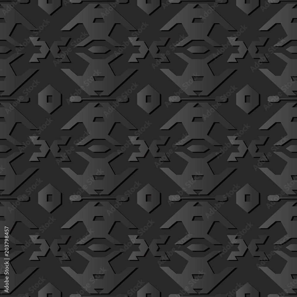 3D dark paper art Polygon Geometry Cross 3D dark paper art Polygon Geometry Cross