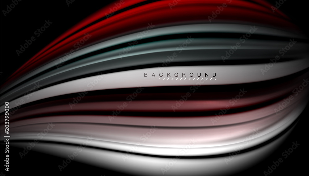 Naklejka premium Abstract wave lines fluid color stripes