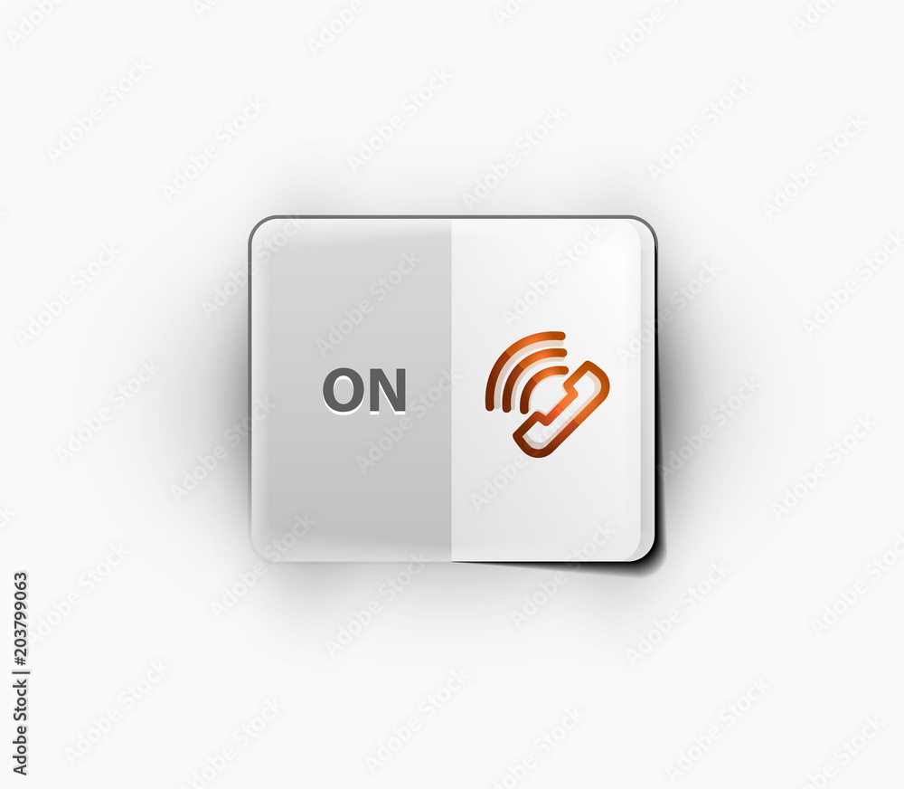 Phone button, call support idea, vector illustration Phone button, call support idea, vector illustration