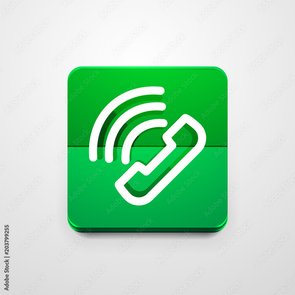 Phone button, call support idea, vector illustration Phone button, call support idea, vector illustration