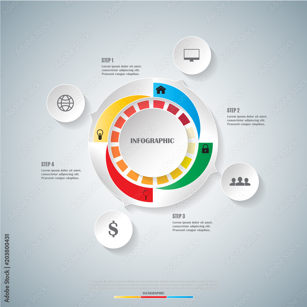 Obraz premium chart infographic templates for presentations