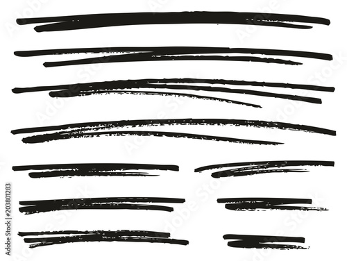 Pen Strokes Bold Line & Background Set 14