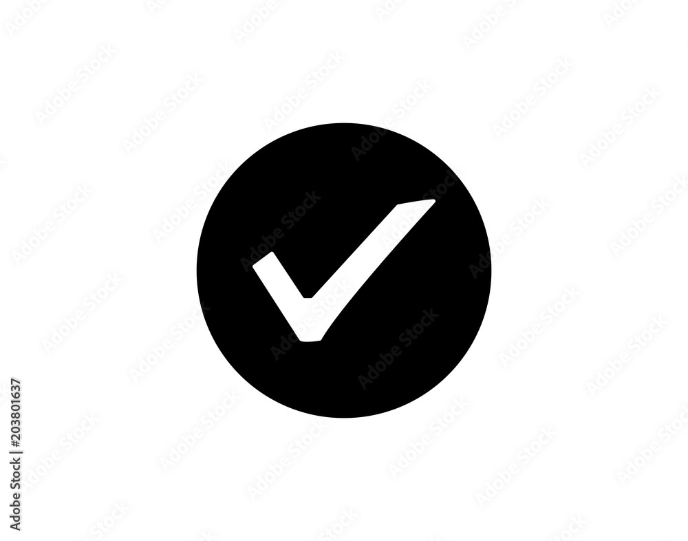Modern Tick icon simple accept sign vector approve illustration Modern Tick icon simple accept sign vector approve illustration