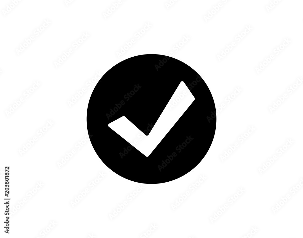 Modern Tick icon simple accept sign vector approve illustration Modern Tick icon simple accept sign vector approve illustration