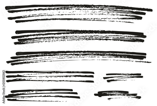 Wallpaper Mural Pen Strokes Bold Grunge Line & Background Set 04 Torontodigital.ca