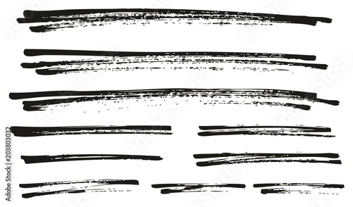 Pen Strokes Bold Grunge Line & Background Set 02