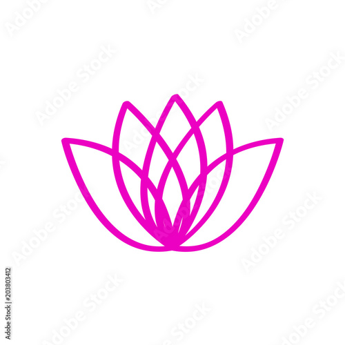 Outline of a lotus flower