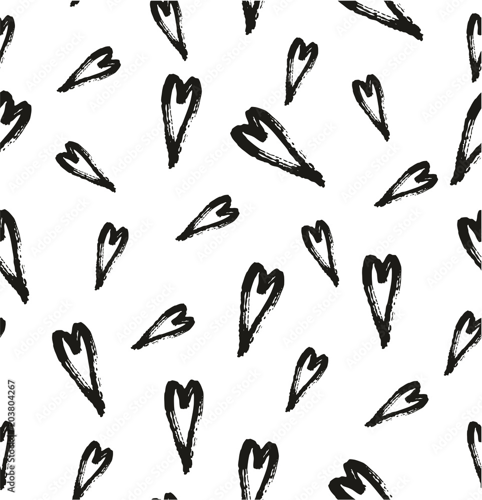 Pen Heart Symbol Seamless Pattern & Background Freehand Set 02 Pen Heart Symbol Seamless Pattern & Background Freehand Set 02