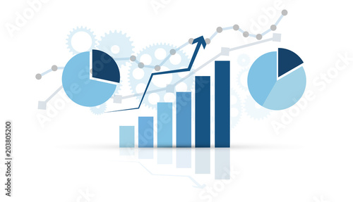 grafico economia, istogrammi, statistiche